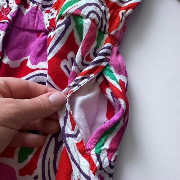 DVF for Target Toddler Short Sleeve Flower Groove Red Jumpsuit - Picture 5 of 9